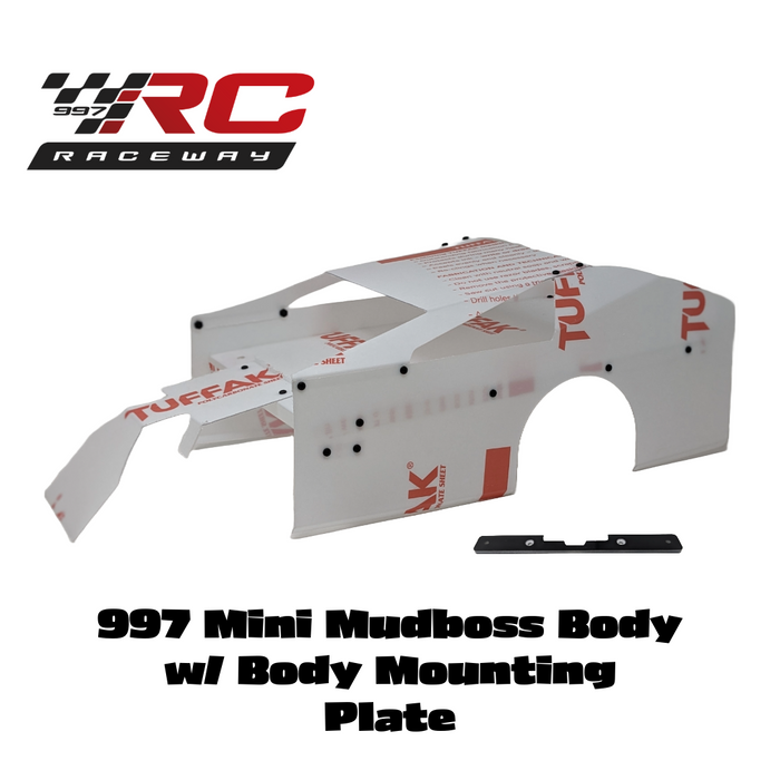 997 RC Raceway Mini Mudboss Body w/ Front Body Mounting Plate