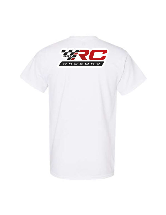 997 RC Raceway T-Shirt, White (Original Corner White Logo)