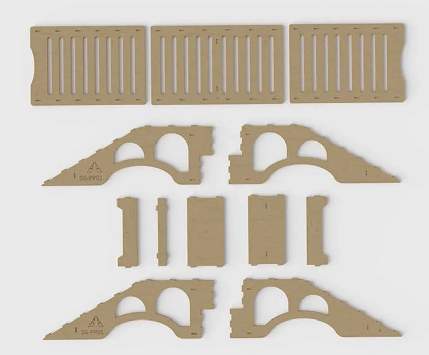 PHB6315 PowerHobby High Density RC Crawler Wood Trail Small Hill Bridge (B Style) 1/24 1/18