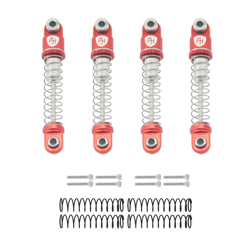 PHB7569Red Powerhobby Aluminum Shocks 25mm (4) Red Axial SCX30