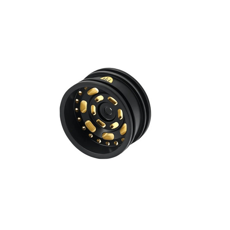PHB7574 Powerhobby Brass Wheels 0.7" Offset 3.6mm Black (4) Axial SCX30