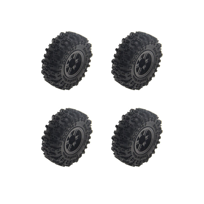 PHB7608 Powerhobby Axial SCX30 0.7" Brass Wheels / Tires (4) Black Type A