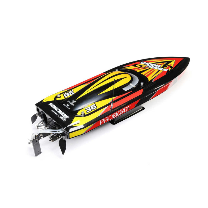 PRB08032V2T1 Pro Boat Sonicwake V2 36" Self-Righting Brushless Deep-V RTR, Black