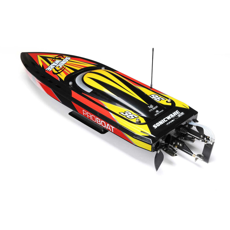 PRB08032V2T1 Horizon Sonicwake V2 36" Self-Righting Brushless Deep-V RTR, Black