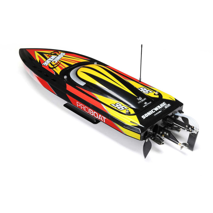 PRB08032V2T1 Pro Boat Sonicwake V2 36" Self-Righting Brushless Deep-V RTR, Black