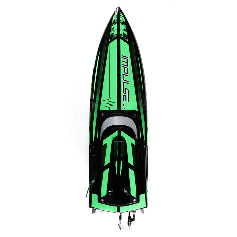 PRB08037T1 Horizon Impulse 32" Brushless Deep-V RTR with Smart, Black/Green