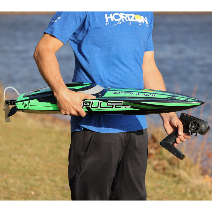PRB08037T1 Horizon Impulse 32" Brushless Deep-V RTR with Smart, Black/Green