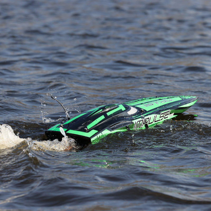 PRB08037T1 Horizon Impulse 32" Brushless Deep-V RTR with Smart, Black/Green