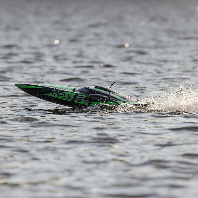 PRB08037T1 Horizon Impulse 32" Brushless Deep-V RTR with Smart, Black/Green