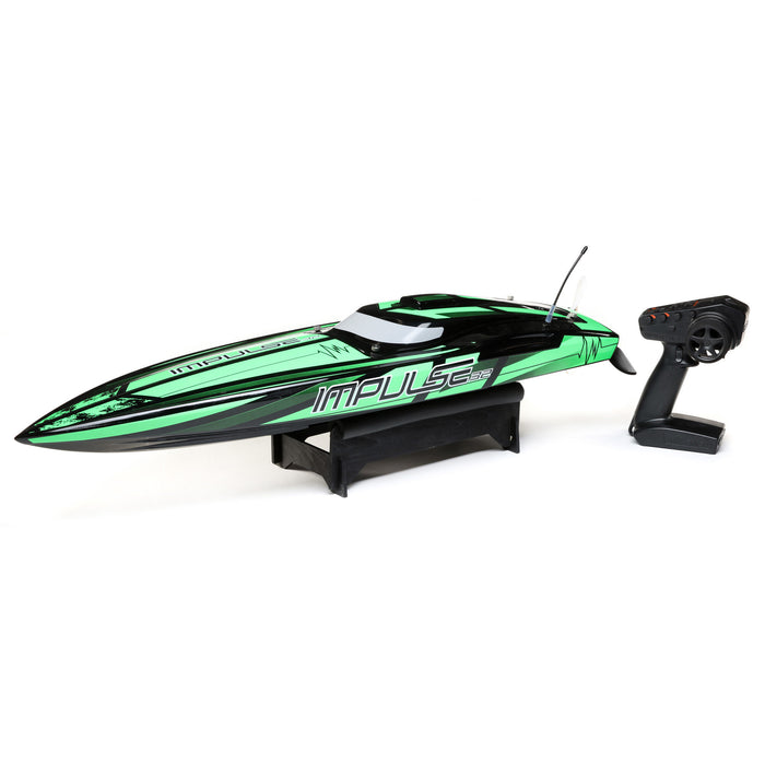 PRB08037T1 Horizon Impulse 32" Brushless Deep-V RTR with Smart, Black/Green