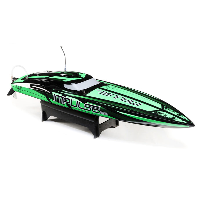 PRB08037T1 Horizon Impulse 32" Brushless Deep-V RTR with Smart, Black/Green
