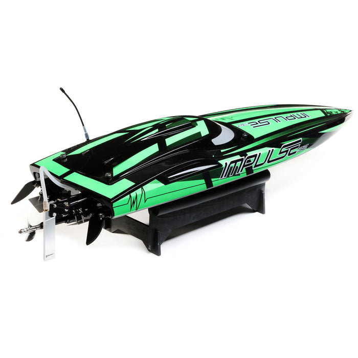 PRB08037T1 Horizon Impulse 32" Brushless Deep-V RTR with Smart, Black/Green