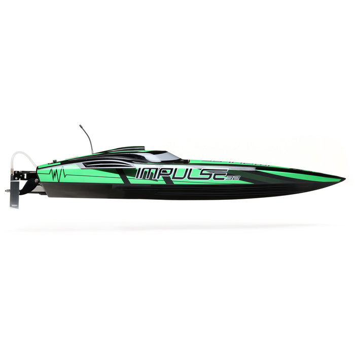 PRB08037T1 Horizon Impulse 32" Brushless Deep-V RTR with Smart, Black/Green