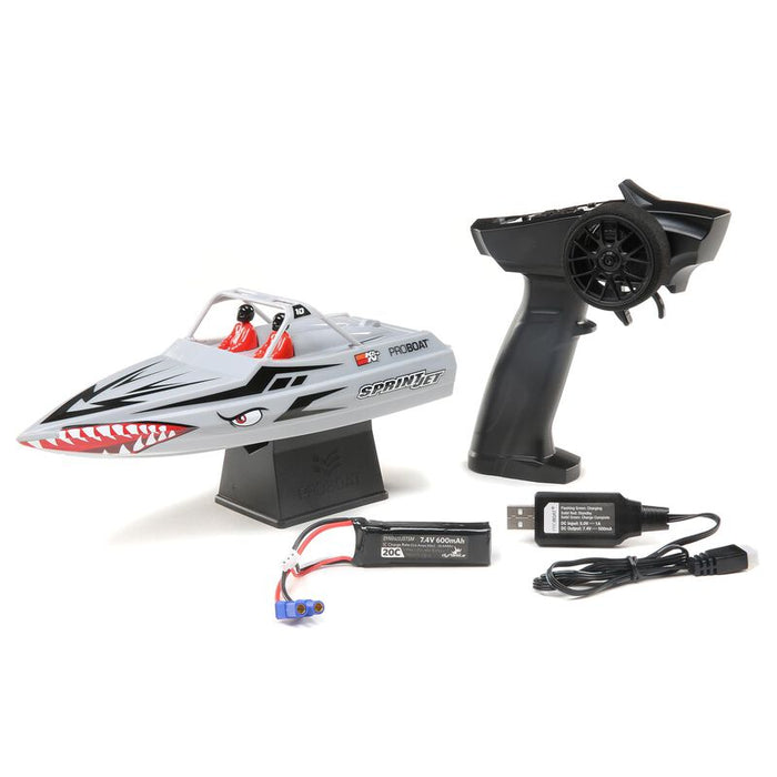 PRB08045T ProBoat Sprintjet 9" Self-Righting Deep-V Jet Boat Brushed RTR, Silver