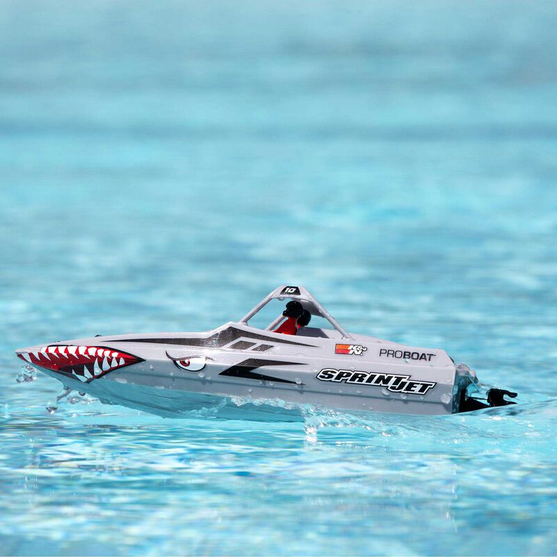 PRB08045T ProBoat Sprintjet 9" Self-Righting Deep-V Jet Boat Brushed RTR, Silver