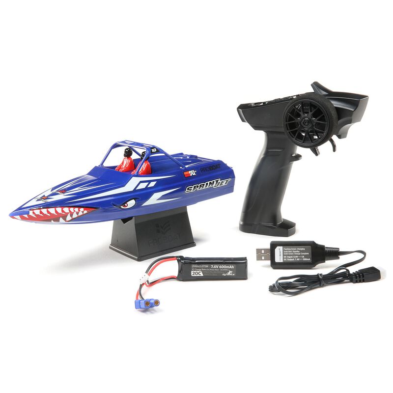PRB08045T ProBoat Sprintjet 9" Self-Righting Deep-V Jet Boat Brushed RTR, Silver