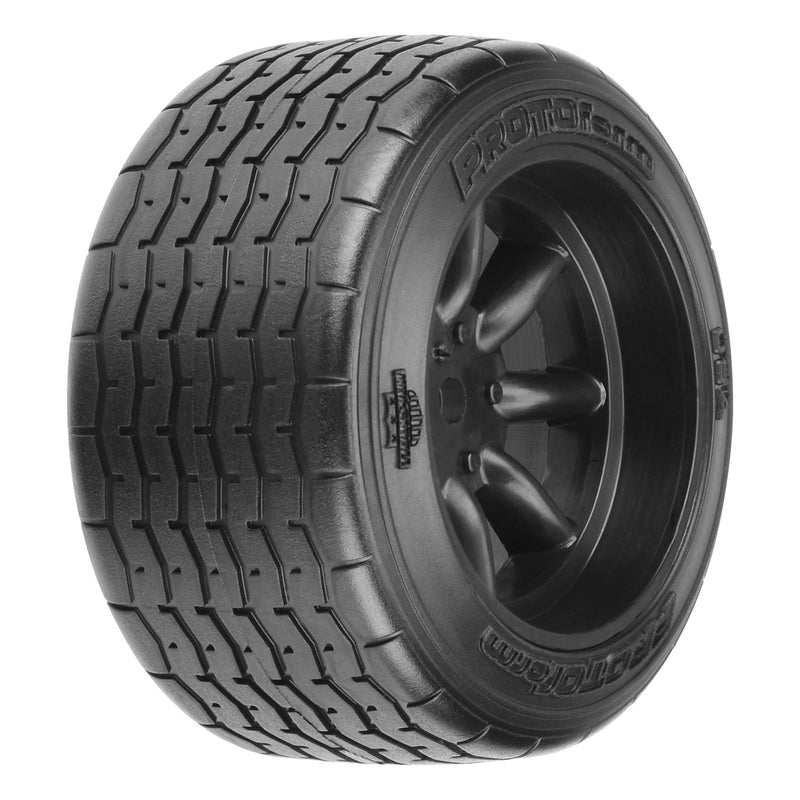 10139-18 Protoform VTA Rear Tires (31mm) Mounted On Black Wheels for VTA