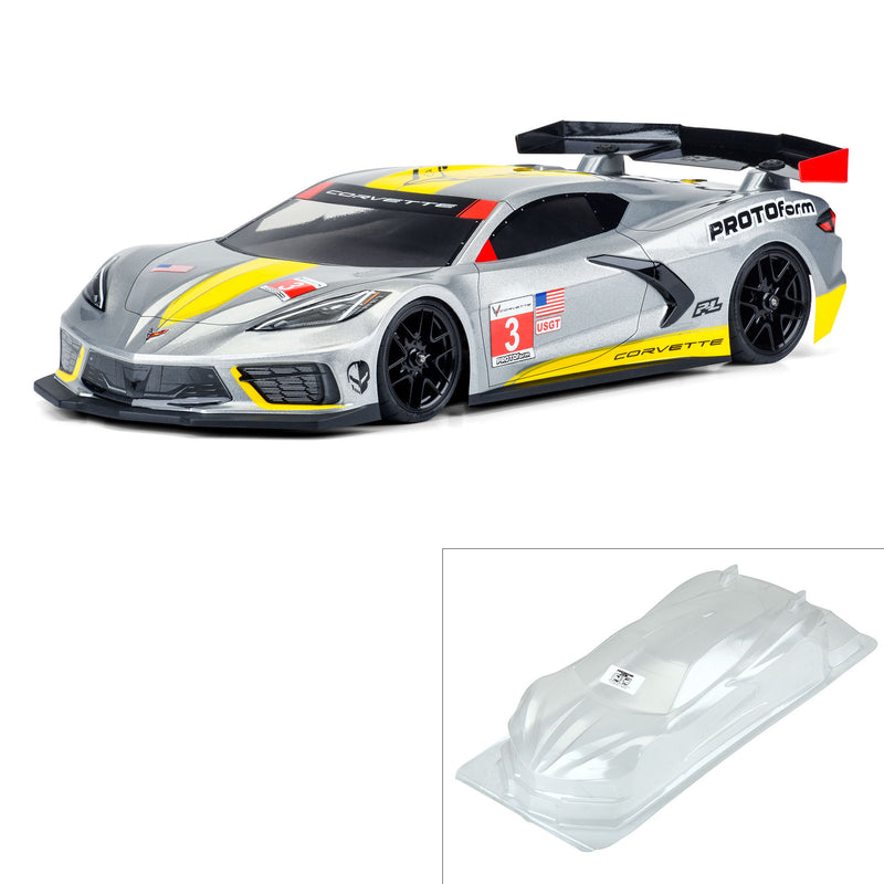 PRM157425 Protoform 1/10 Chevrolet Corvette C8 Clear Body: 190mm Touring Car