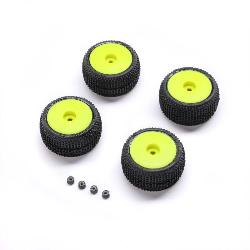 PRO-2633 Proline Blockade Tire, Pro-Line OE, Wheel, White, Mounted: Micro-T
