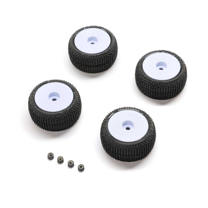 PRO-2633 Proline Blockade Tire, Pro-Line OE, Wheel, White, Mounted: Micro-T