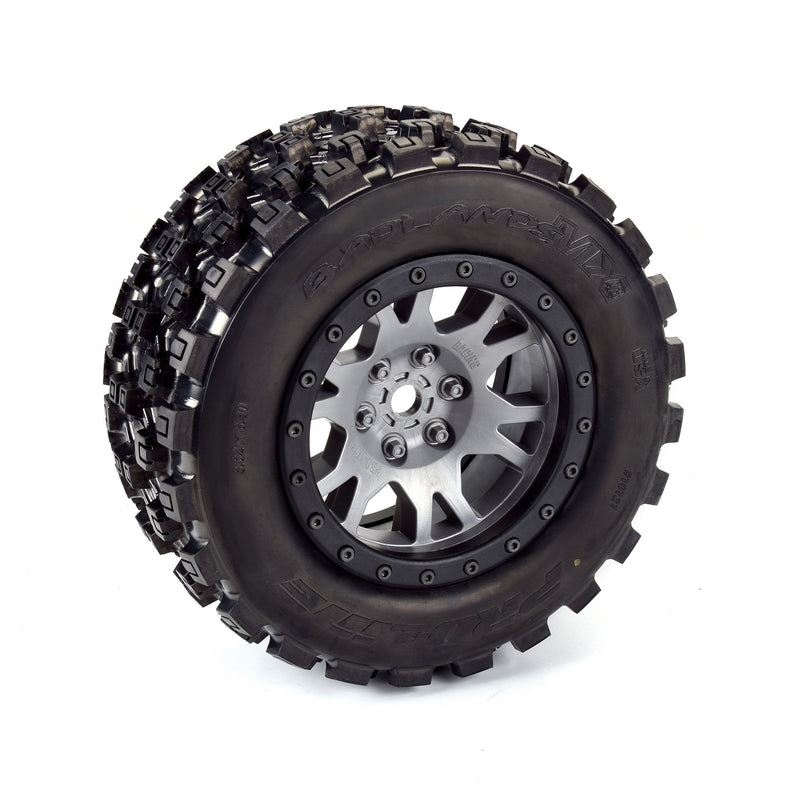 PRO1013114 PROLINE Limited Edition Badlands MX43 Pro-Loc F/R Mounted 24mm Gray/Black Impulse (2): X-MAXX