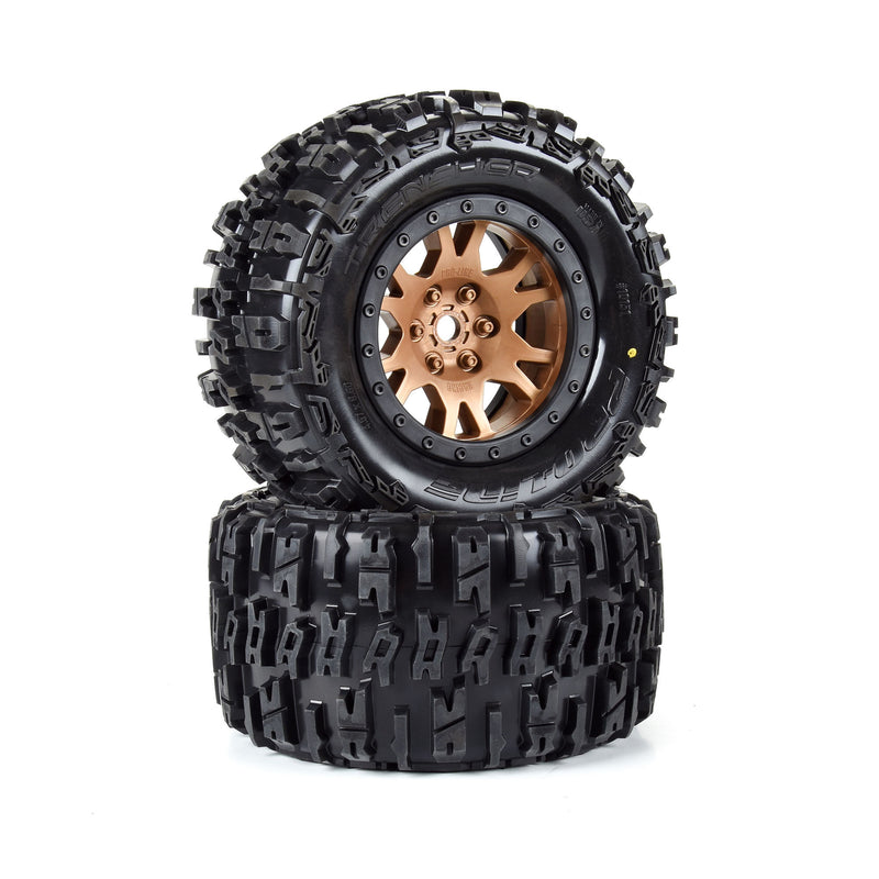 PRO1015115 PROLINE Limited Edition Trencher Pro-Loc F/R Mounted 24mm Bronze/Black Impulse (2): X-MAXX