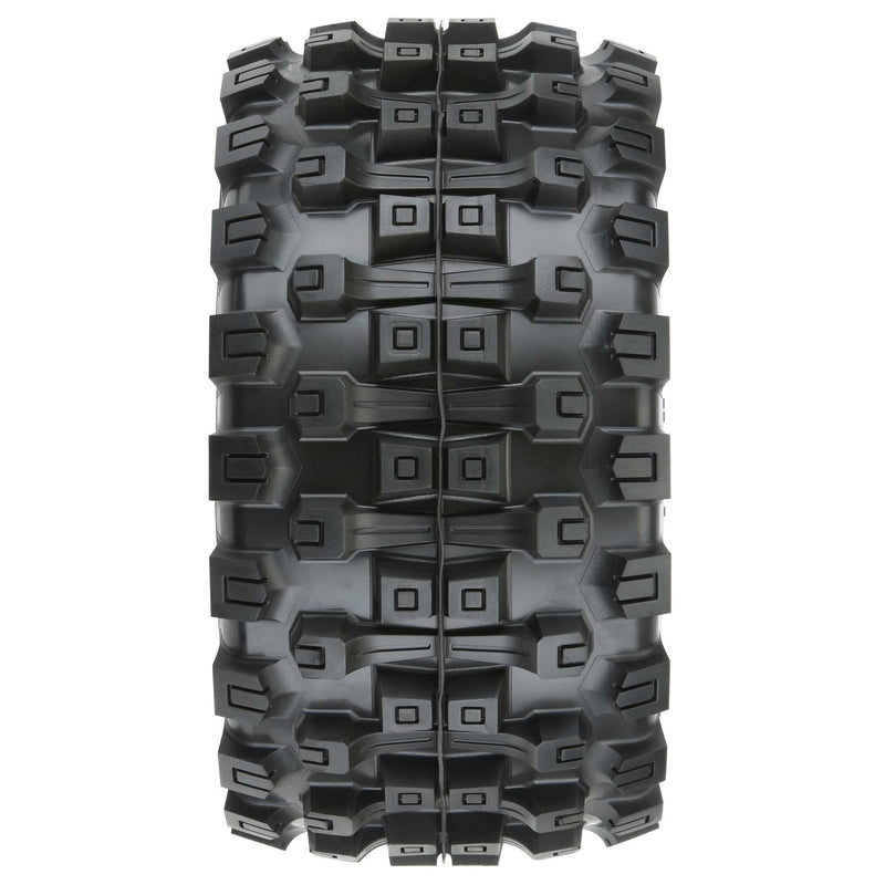 PRO1016610 PROLINE 1/8 Badlands MX38 HP BELTED F/R 3.8" MT Mounted 17mm Black Raid (2)