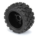 PRO1024110 PROLINE Badlands MX 1.85" All-Terrain Truck Tires (4) Mounted on Raid Black 12mm Hex Wheels for Granite GROM 4x4 Front or Rear