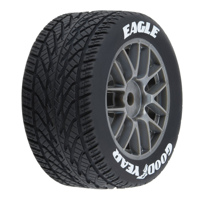 PRO1028310 Pro-Line 1/12 Goodyear Eagle Wet Tire F/R MTD Gray Wheels (4): Losi NASCAR