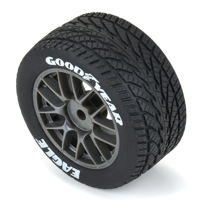 PRO1028310 Pro-Line 1/12 Goodyear Eagle Wet Tire F/R MTD Gray Wheels (4): Losi NASCAR