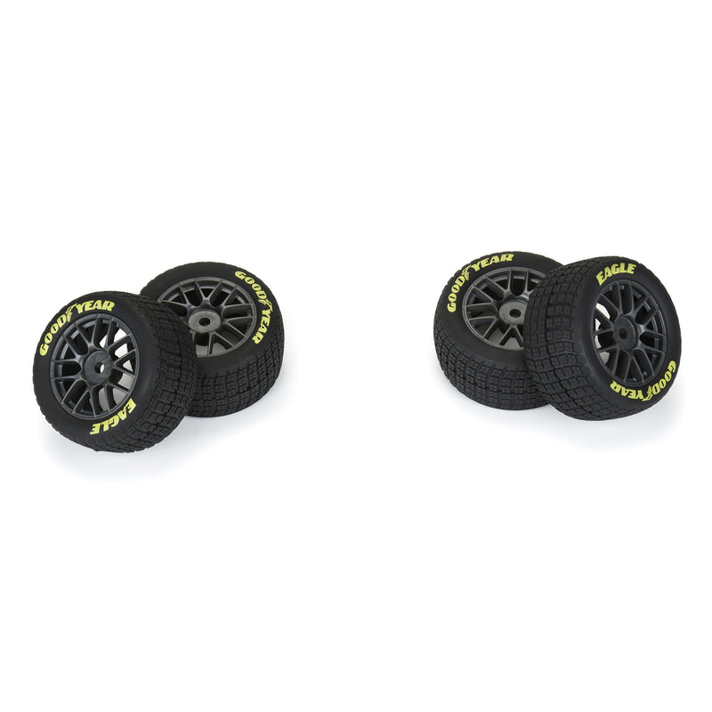 PRO1030310 Pro-Line1/12 Goodyear Eagle Dirt Tire F/R MTD Gray Wheels (4): Losi NASCAR