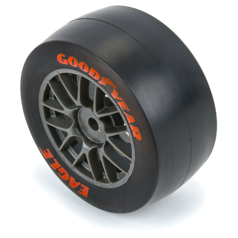 PRO1030410 Pro-Line 1/12 Goodyear Eagle Option Tire F/R MTD Gray Wheels (4): Losi NASCAR
