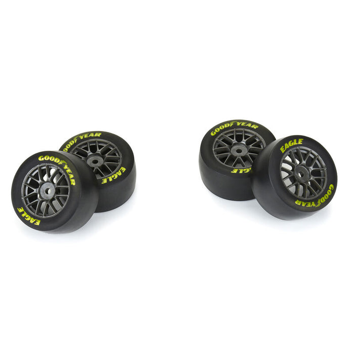 PRO1030411 Pro-Line 1/12 Goodyear Eagle Soft Tire F/R MTD Gray Wheels (4): Losi NASCAR