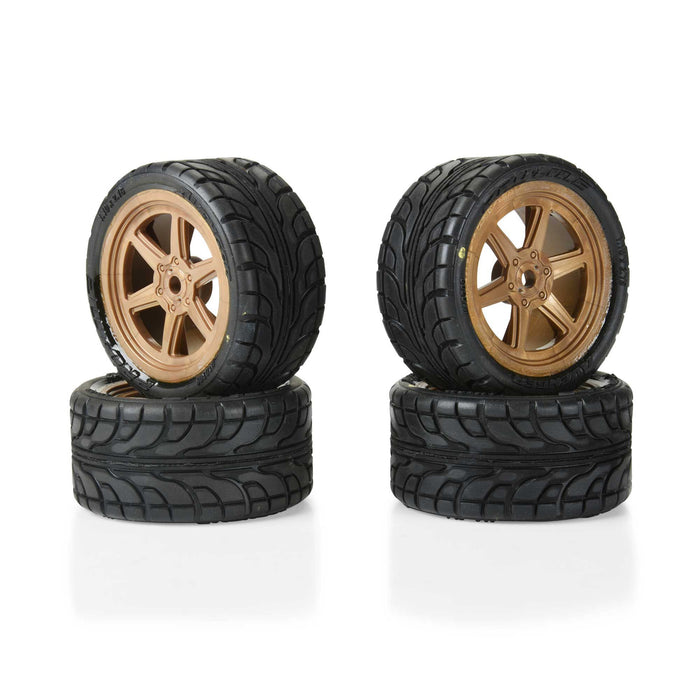 PRO1030813 1/12 Avenger Tire Mounted on Overdrive Bronze Wheel 8mm Hex (4): Losi Race Car