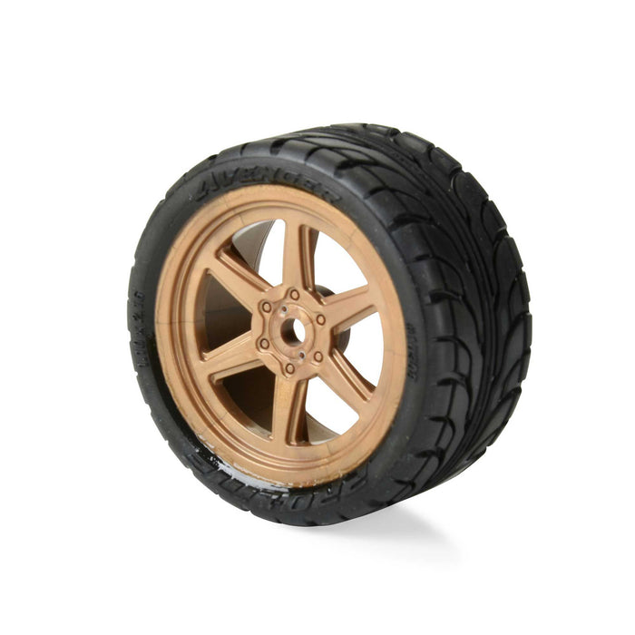 PRO1030813 1/12 Avenger Tire Mounted on Overdrive Bronze Wheel 8mm Hex (4): Losi Race Car