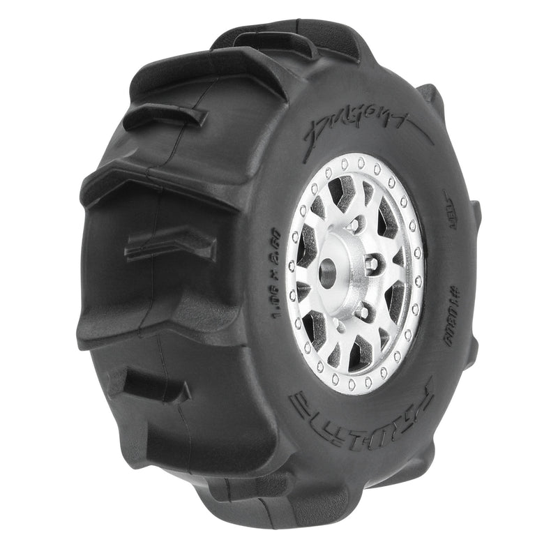 PRO1030910 Proline 1/16 Dumont F/R Tires MTD 12mm Silver Impulse (4): Mojave GROM