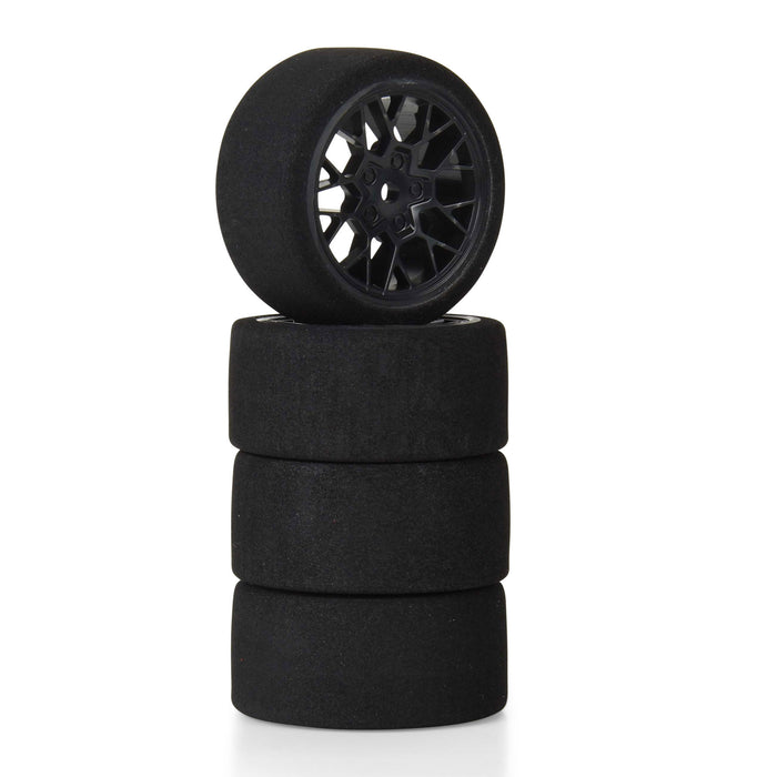 PRO1031610 Pro-Line Fifty6 Foam Tire Mounted on Circuit Black Wheel 8mm Hex (4) For Losi NASCAR