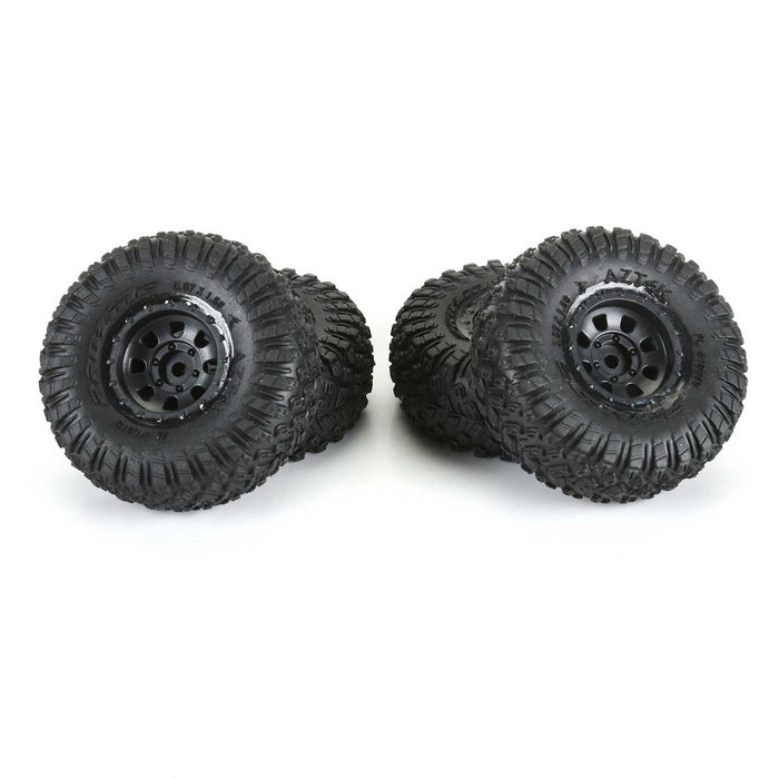 PRO1031910 Proline 1/30 Aztek Front/Rear Mounted Black Clobber (4) for Axial SCX30