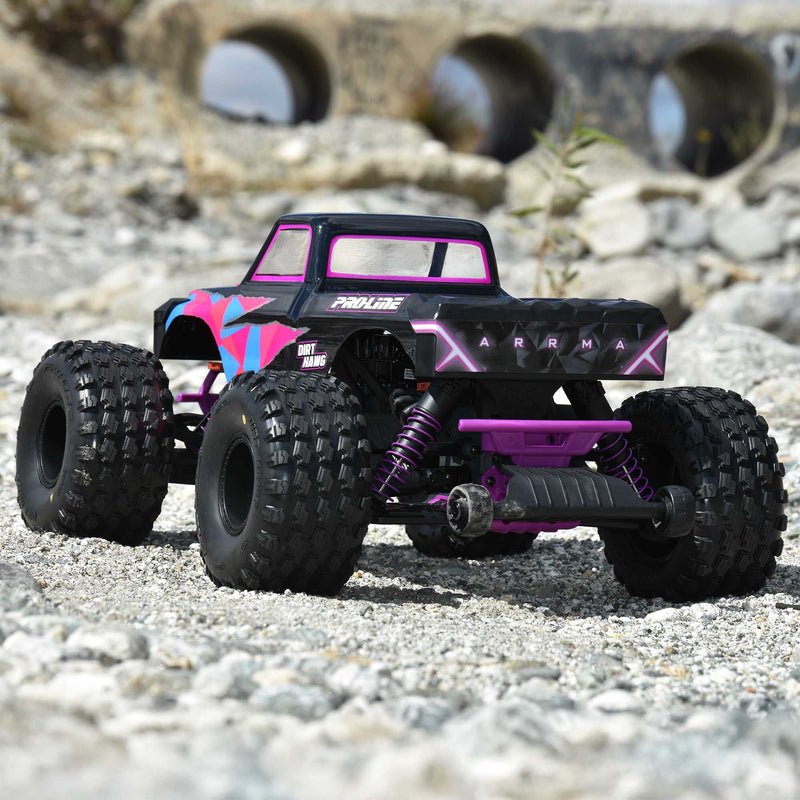 PRO1033910 Proline 1/10 Dirt Hawg 2.0 F/R 2.6" MT Tires Mounted ARRMA Stock Wheel Black (2): ARRMA QUAKE & GORGON
