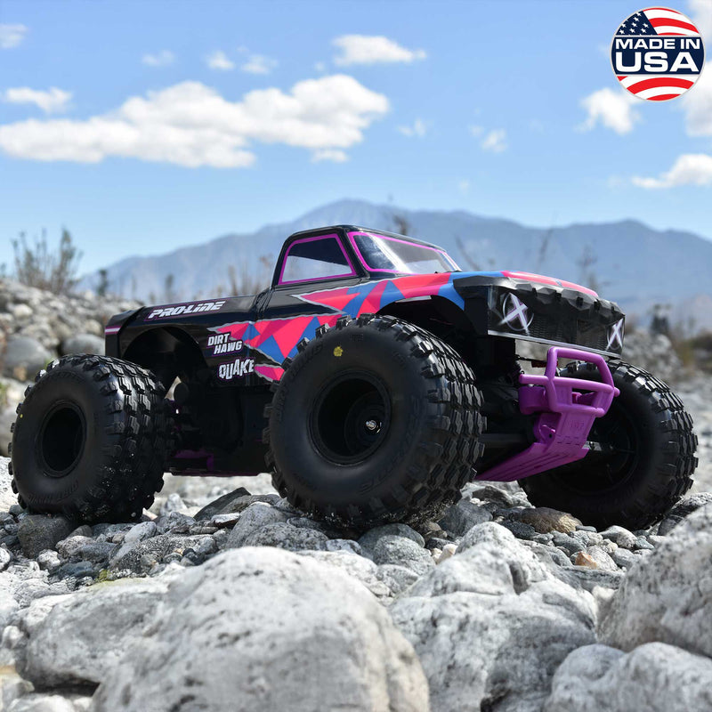 PRO1033910 Proline 1/10 Dirt Hawg 2.0 F/R 2.6" MT Tires Mounted ARRMA Stock Wheel Black (2): ARRMA QUAKE & GORGON