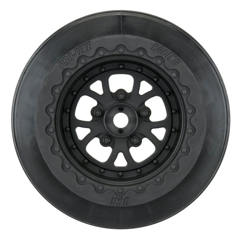 PRO277603 Proline 1/10 Pomona Drag Spec Rear 2.2"/3.0" 12mm Drag Wheels (2) Black