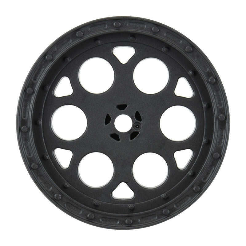 PRO278303 PRO-LINE 1/10 Showtime Rear 2.2" 12mm Sprint Car Wheels (2) Black