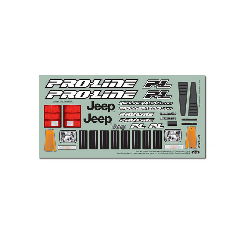 PRO336200 Pro-Line 1/10 Jeep Comanche Full Bed Clear Body 12.3" (313mm) WB Crwlrs