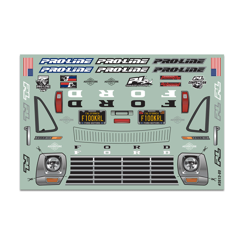 361300 1/10th 1967 Ford F-100 Clear Body 12.3" (313mm) Wheelbase Crawler