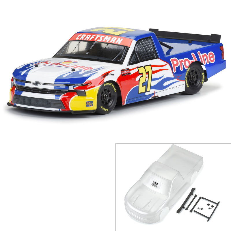 PRO365300 Pro-Line 1/12 Pre-Cut 2024 Chevy Silverado Truck Clear Body: Losi NASCAR