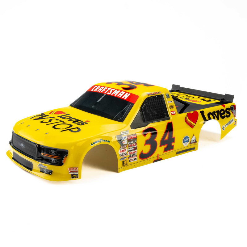 PRO365420 Pro-Line Limited Edition 1/12 Pre-Cut/Pre-Painted Layne Riggs #34 Love Yellow Body: Losi NASCAR