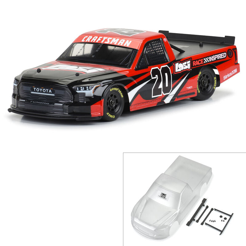 PRO365500 Pro-Line1 /12 Pre-Cut 2024 Toyota Tundra Truck Clear Body: Losi NASCAR