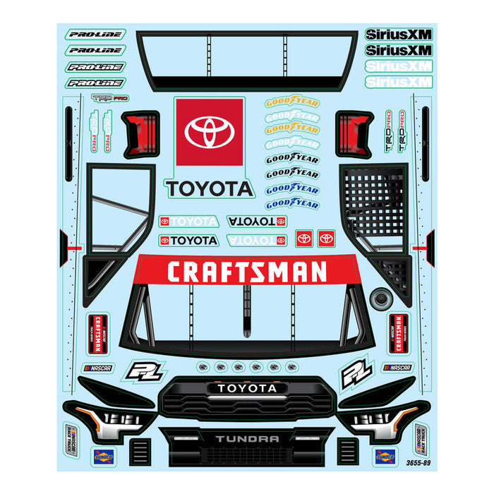 PRO365500 Pro-Line1 /12 Pre-Cut 2024 Toyota Tundra Truck Clear Body: Losi NASCAR