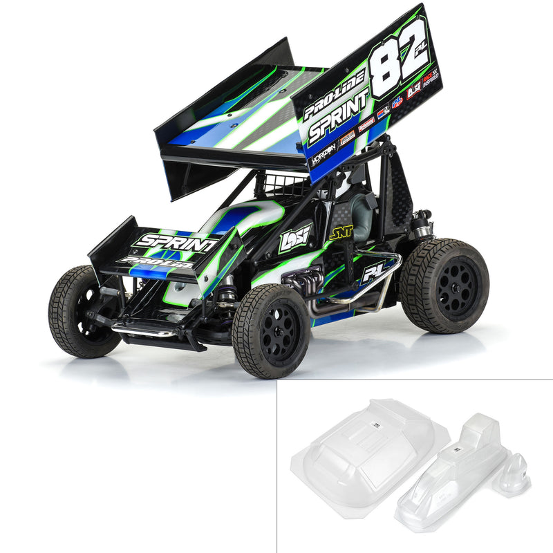 PRO367400 Proline 1/10 Sprint Car Light Weight Clear Body Panel Kit: Losi Sprint Car