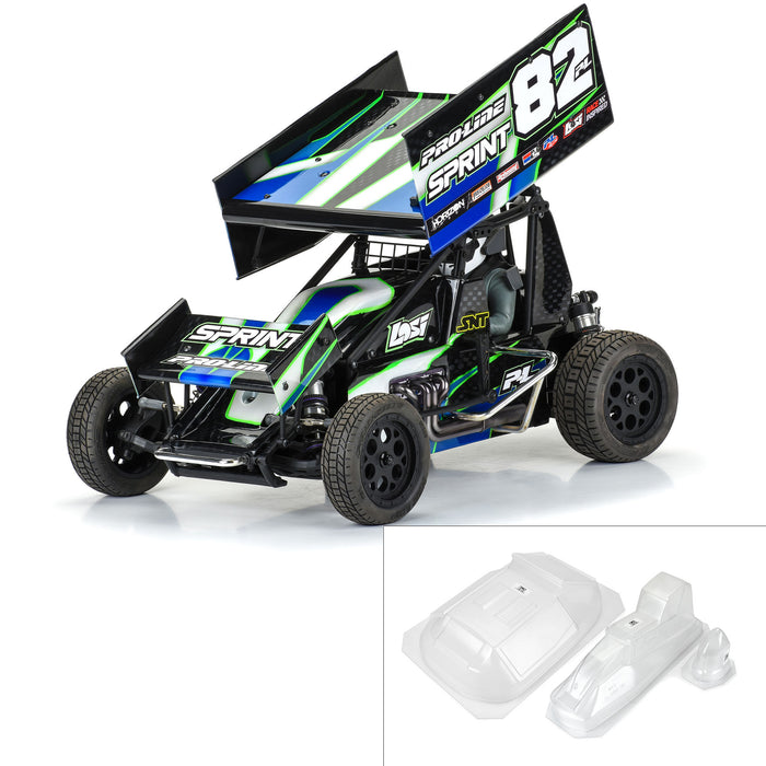 PRO367400 Proline 1/10 Sprint Car Light Weight Clear Body Panel Kit: Losi Sprint Car